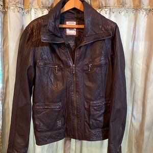 Harley Davidson Motorcycle Women's Black Leather Riding Jacket 2x embroidery